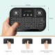 A8S Bluetooth Wireless Keyboard Rechargable Dual Mode Touchpad Backlit