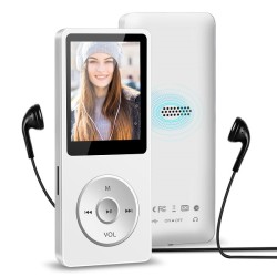 Bluetooth D8 MP3 MP4 Music Player FM Radio White