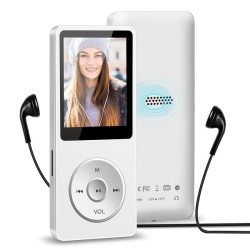 D8 MP3 MP4 Music Player FM Radio White