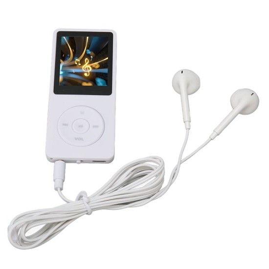 D8 MP3 MP4 Music Player FM Radio White