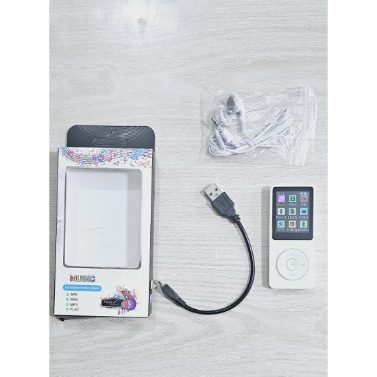 Bluetooth D8 MP3 MP4 Music Player FM Radio White