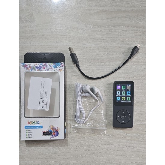 D8 MP3 MP4 Music Player FM Radio Black