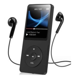 D8 MP3 MP4 Music Player FM Radio Black