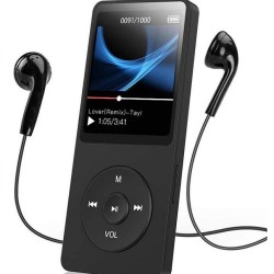 D8 MP3 MP4 Music Player FM Radio Black