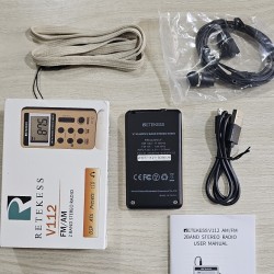 Retekess V112 Pocket AM FM Radio Rechargeable