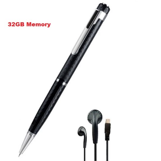 Sk23 Pen Voice Recorder 32GB Memory Audio Listening Device Sound