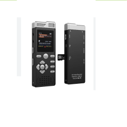 Voice Activated Dual Microphone Recording Password Protection Voice Recorder