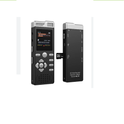 T-MARK Voice Activated Dual Microphone Recording Password Protection Voice Recorder