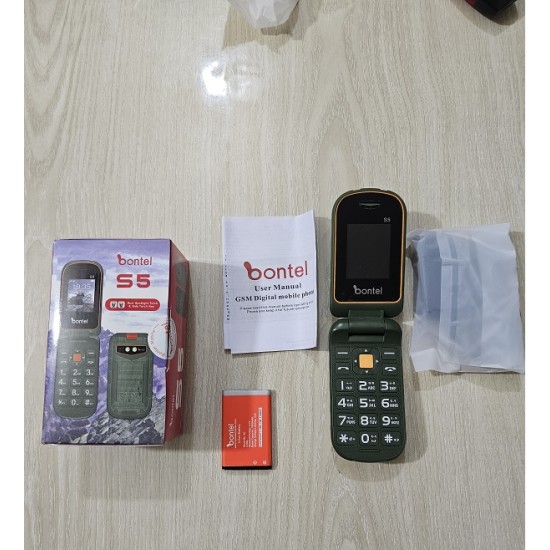 Bontel S5 Folding Phone Dual Sim Green