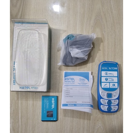 KGTEL KT200 Feature Phone Dual Sim Blue