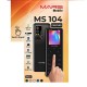 MARS MS104 Dual Sim Touch Button Phone Black