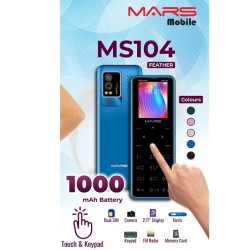 MARS MS104 Dual Sim Touch Button Phone Blue