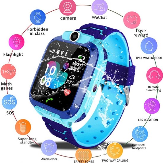 Q12 Kids GPS Smart Watch Touch Display Sim Supported