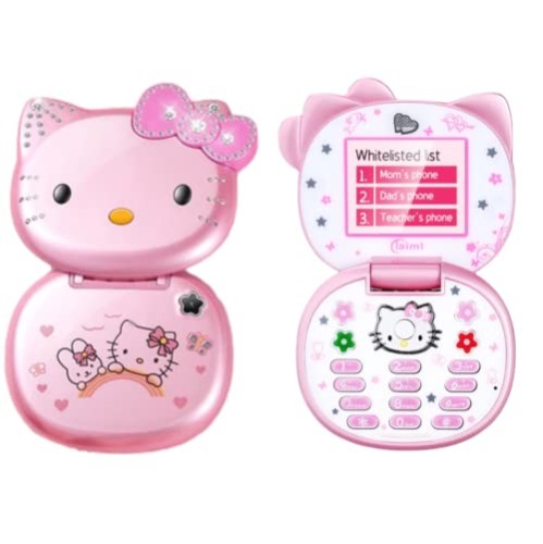 Hello Kitty K688 Plus Folding Mobile Phone Pink
