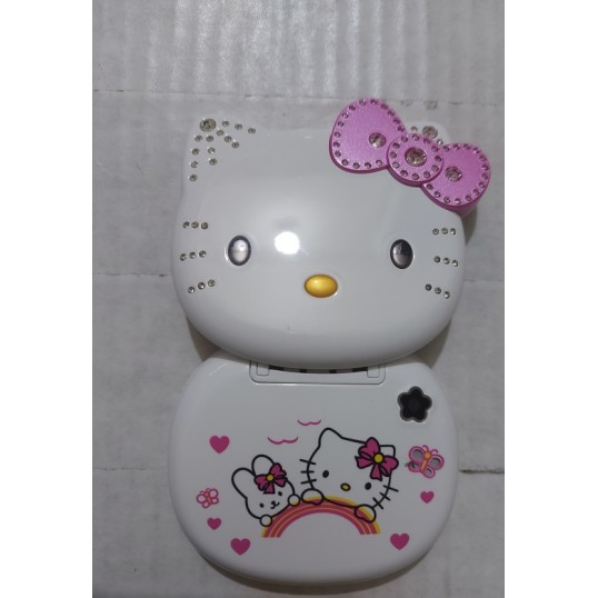 Hello Kitty K688 Plus Folding Mobile Phone White