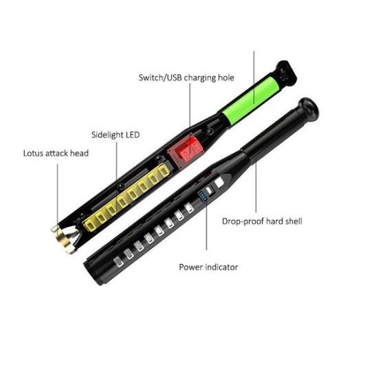 Baseball Bat LED Flashlight Rechargeable