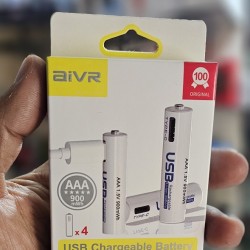 AiVR AAA Rechargeable Battery USB Charger Battery 4pc