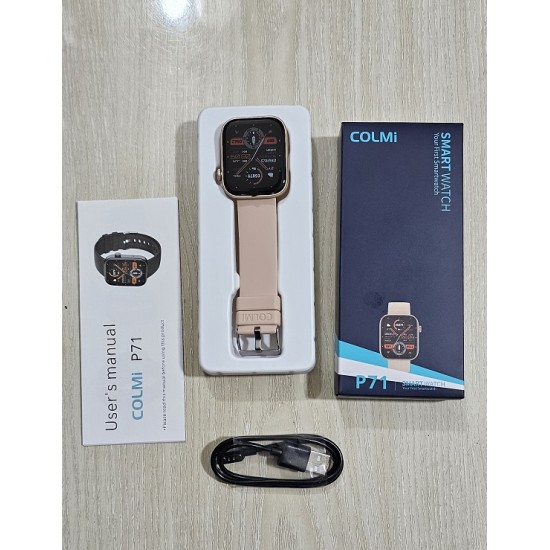 Colmi P71 Smart Watch Bluetooth Voice Calling Gold