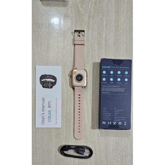 Colmi P71 Smart Watch Bluetooth Voice Calling Gold