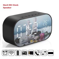 HAVIT M3 Mirror Alarm Clock Bluetooth Speaker