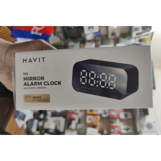 HAVIT M3 Mirror Alarm Clock Bluetooth Speaker