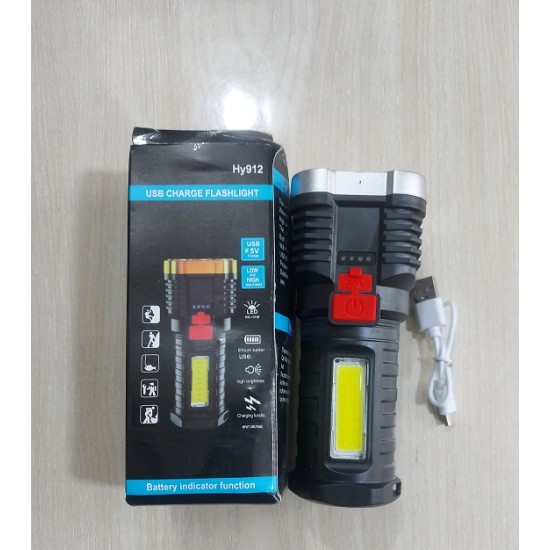 HY912 Usb Charge flash light 5 LED Light