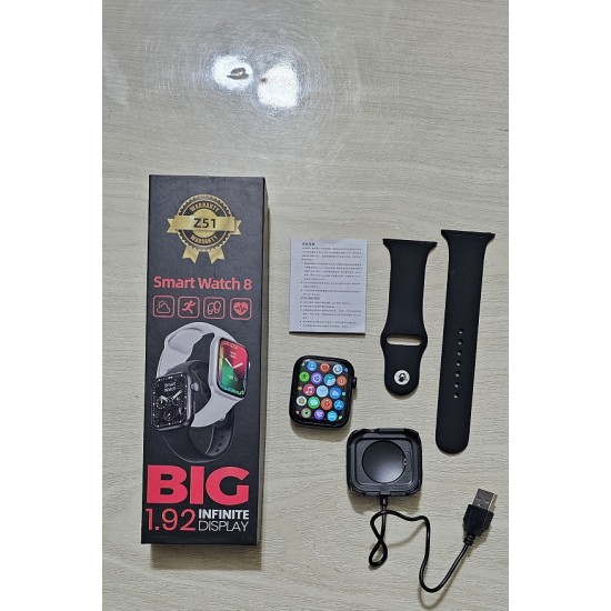 Z51 Smartwatch Watch 8 Display 1.92 inch Black