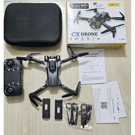 CX 4k Wifi Dual Camera Dual Battery Dual Fan Foldable Drone