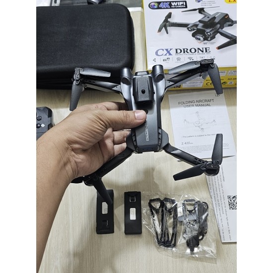 CX 4k Wifi Dual Camera Dual Battery Dual Fan Foldable Drone