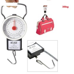 Compact Luggage Scale 35kg Analog Measures tape