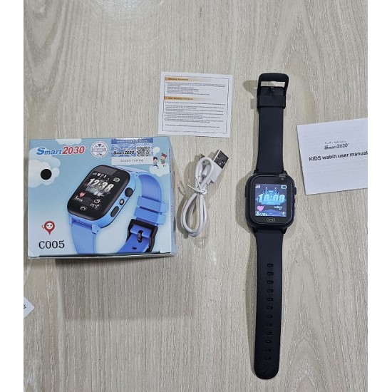 Smart2023 C005 GPS Calling Kids Watch With Camera Black