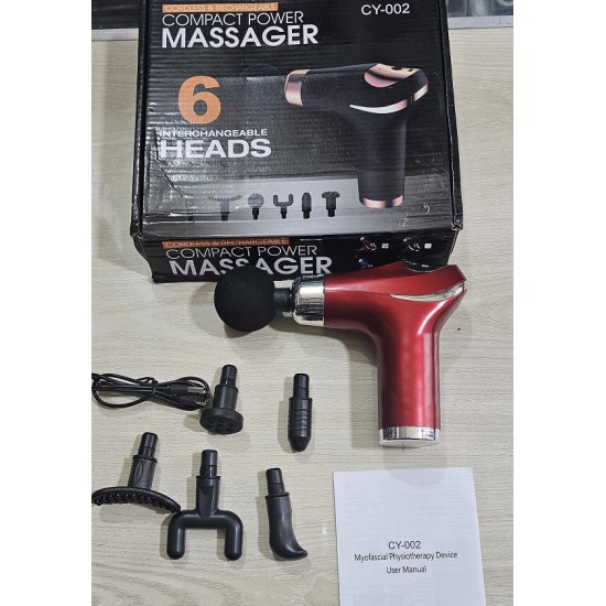 CY-002 Compact Power Body Massager With 6 Head