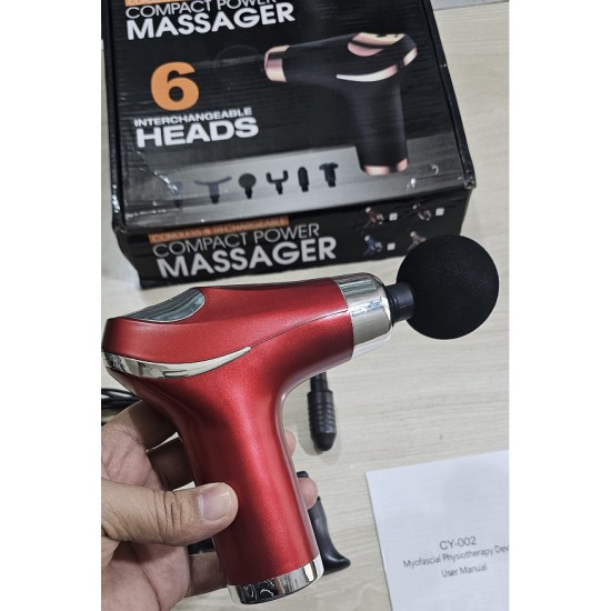 CY-002 Compact Power Body Massager With 6 Head