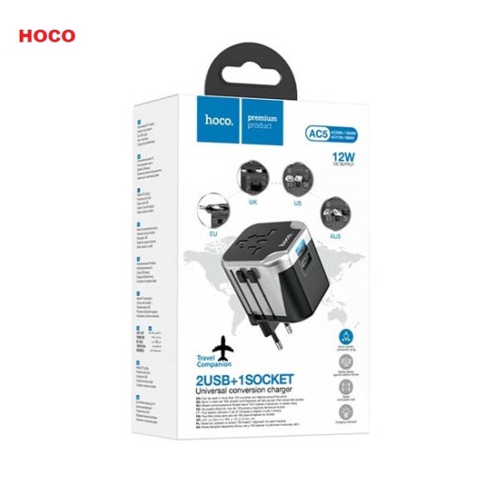 Hoco AC5 12W Travel Adapter Two USB