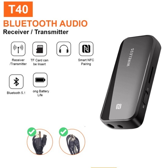 T40 NFC Bluetooth 5.1 Receiver Transmitter Audio Receiver