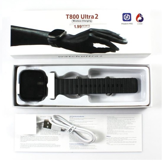 T800 Ultra 2 Smartwatch Bluetooth Calling Series 9 Black