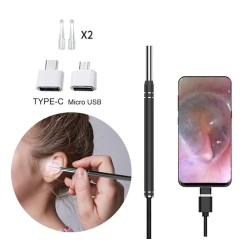 Wireless 3 In 1 USB Otoscope Visual Ears Cleaning Earpick Endoscope