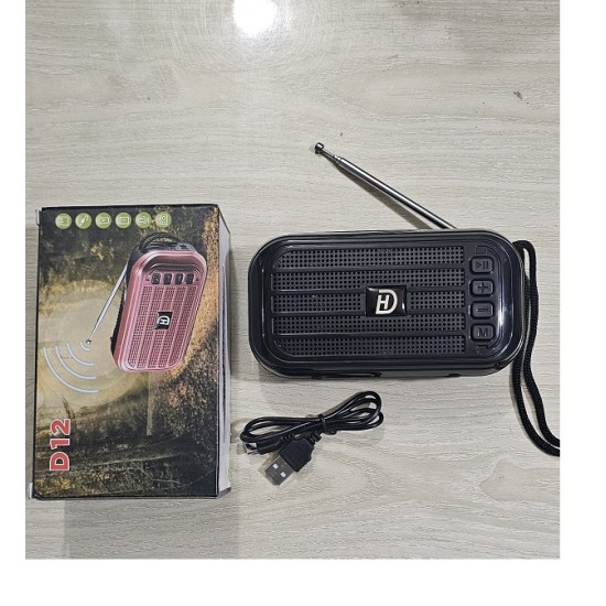 D12 Rechargable Bluetooth Solar FM Radio With Flashlight