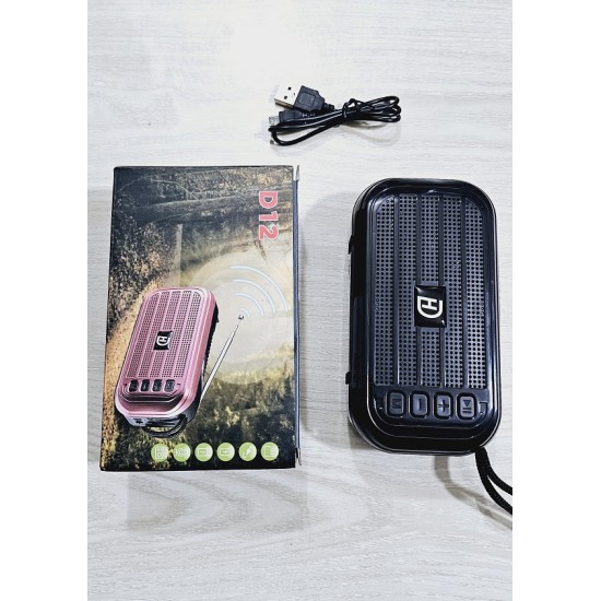 D12 Rechargable Bluetooth Solar FM Radio With Flashlight