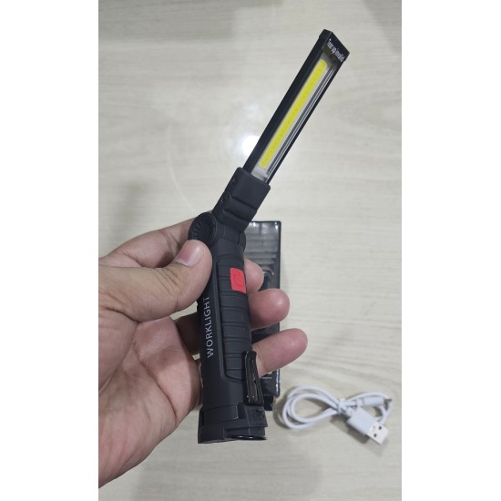 Rechargeable LED Work Lights Flashlight with COB Magnet Waterproof