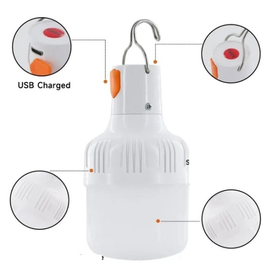 LED Lamp Bulbs USB Rechargeable 