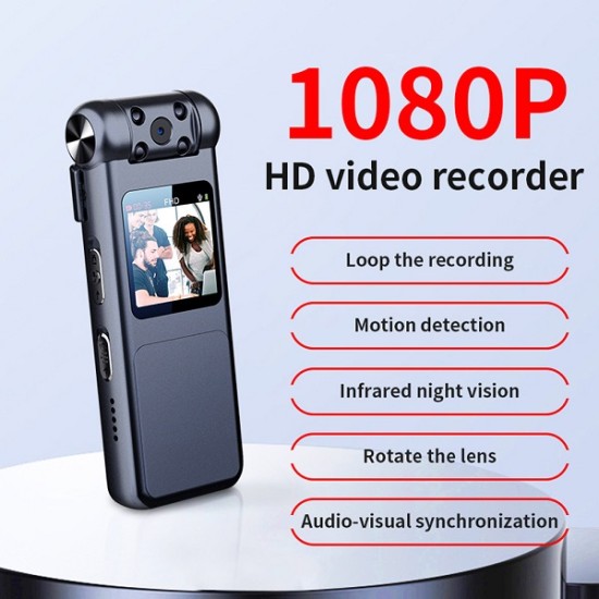 A22 Mini Body Camera 1.3 inch Display 32GB Memory IR Motion Detection