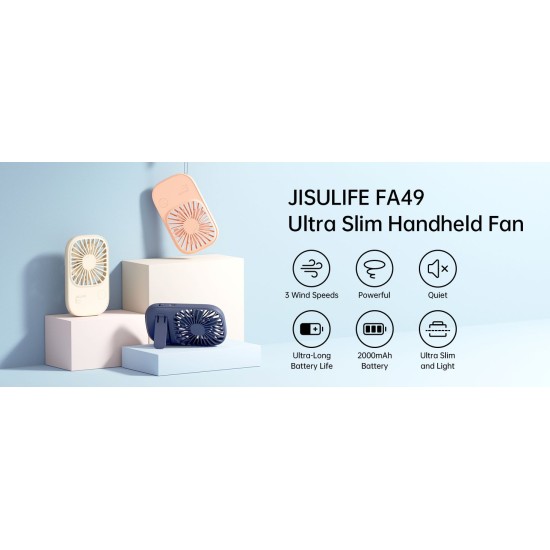 JISULIFE FA49 Handheld Mini Fan 2000mAh