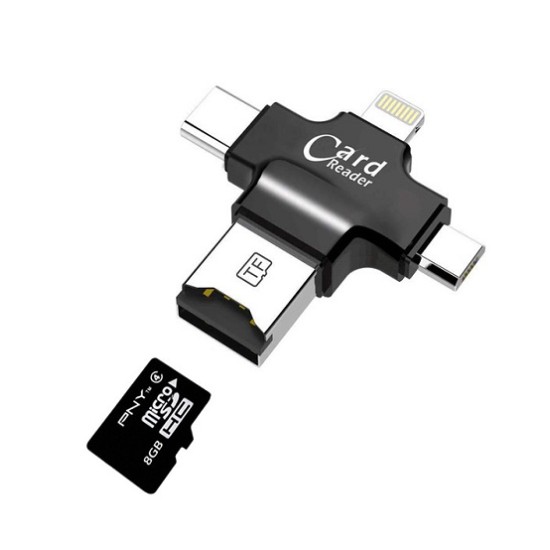 4 in 1 OTG Card Reader For All Mobile And Pc