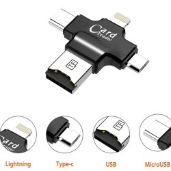 4 in 1 OTG Card Reader For All Mobile And Pc