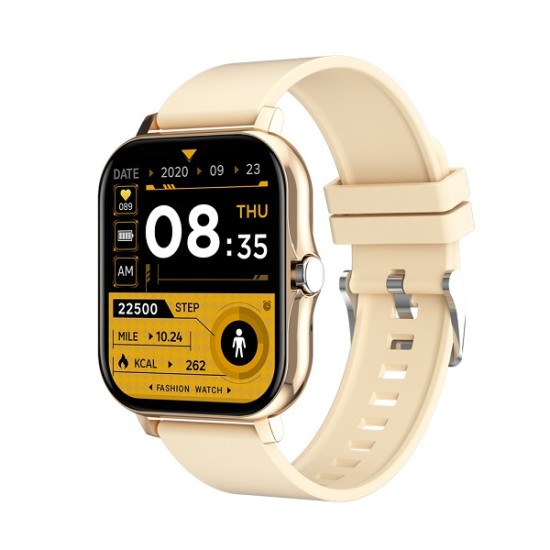 GT20 Smart Watch Bluetooth Calling Touch Display - Gold