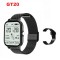 GT20 Smart Watch Bluetooth Calling Touch Display Metal Strip Extra Belt - Black