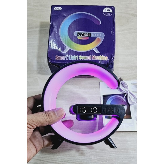 G63 Wireless Bluetooth RGB Speaker Wireless Charger Light APP Control Table Desk Lamp