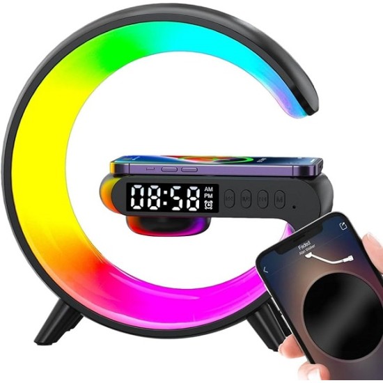 G63 Wireless Bluetooth RGB Speaker Wireless Charger Light APP Control Table Desk Lamp