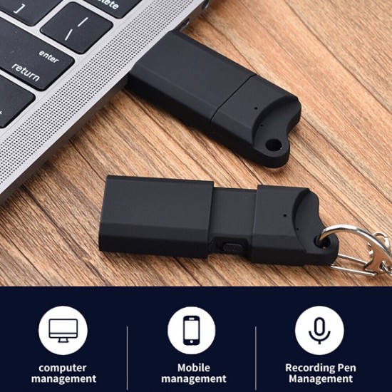 LU06 USB Keychain Voice Recorder Audio Recorder